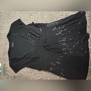 Byer California Black Sequin Top